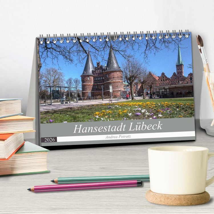 Produktbild: Hansestadt L&uuml;beck (Tischkalender 2026 DIN A5 quer), CALVENDO Monatskalender