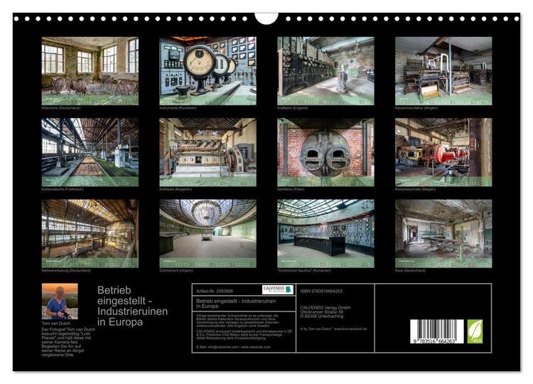 Produktbild: Betrieb eingestellt - Industrieruinen in Europa (Wandkalender 2026 DIN A3 quer), CALVENDO Monatskalender