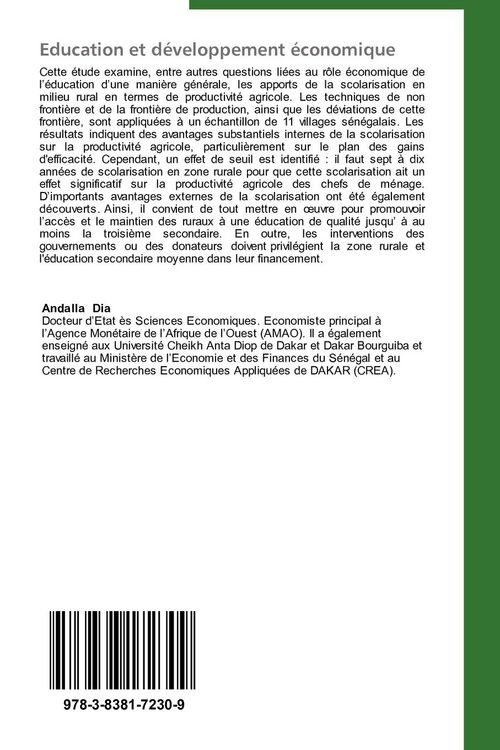 Produktbild: Education et d&eacute;veloppement &eacute;conomique