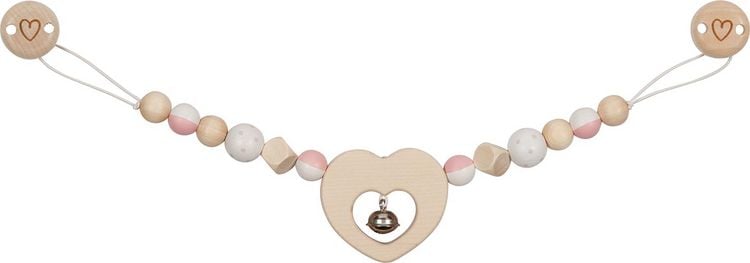 Produktbild: Goki 65218 - Kinderwagenkette Herz mit Clips