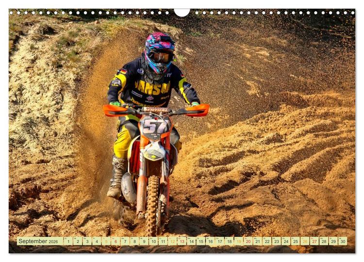 Produktbild: Motocross - so cool (Wandkalender 2026 DIN A3 quer), CALVENDO Monatskalender
