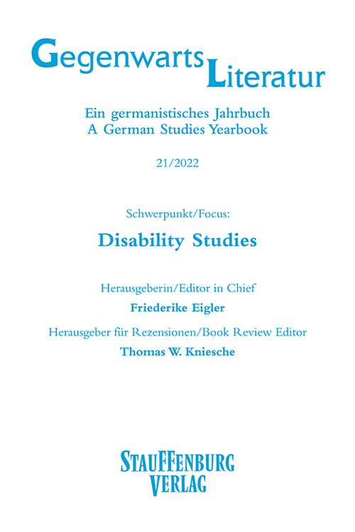 Produktbild: Gegenwartsliteratur. Ein Germanistisches Jahrbuch /A German Studies Yearbook / 21/2022