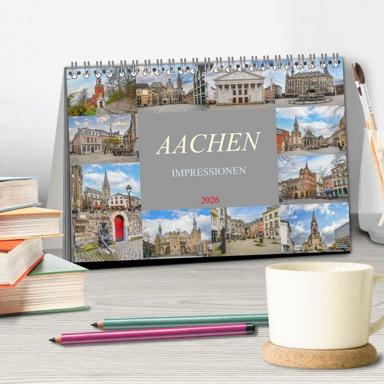 Produktbild: Aachen Impressionen (Tischkalender 2026 DIN A5 quer), CALVENDO Monatskalender