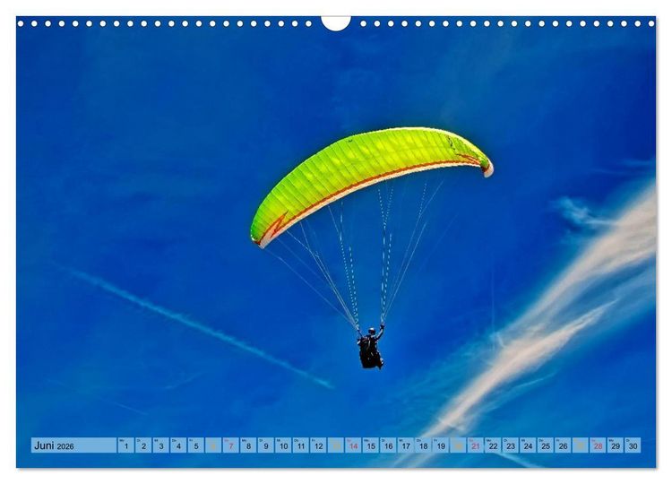 Produktbild: Frei sein - Paragliding (Wandkalender 2026 DIN A3 quer), CALVENDO Monatskalender