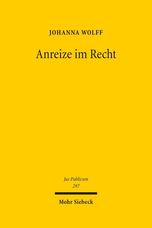 Produktbild: Anreize im Recht