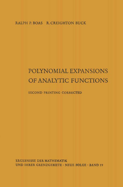Produktbild: Polynomial expansions of analytic functions