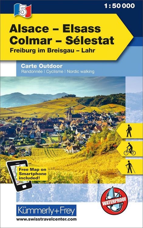 Produktbild: KuF Elsass / Vogesen Outdoorkarte 5 Elsass - Colmar