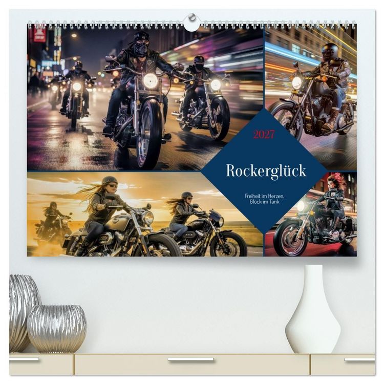 Produktbild: Rockergl&uuml;ck (hochwertiger Premium Wandkalender 2027 DIN A2 quer), Kunstdruck in Hochglanz