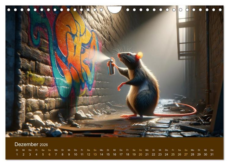 Produktbild: Abenteuerliche Ratten (Wandkalender 2026 DIN A4 quer), CALVENDO Monatskalender