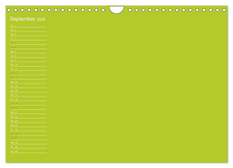 Produktbild: Bastel-Geburtstagskalender gr&uuml;n / Geburtstagskalender (Wandkalender 2026 DIN A4 quer), CALVENDO Monatskalender