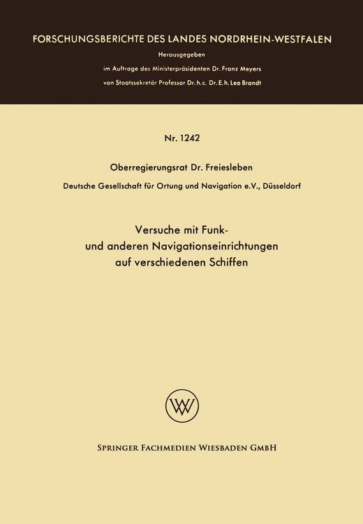 Produktbild: Versuche mit Funk- und anderen Navigationseinrichtungen auf verschiedenen Schiffen