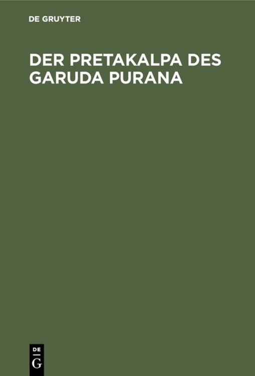 Produktbild: Der Pretakalpa des Garuda Purana