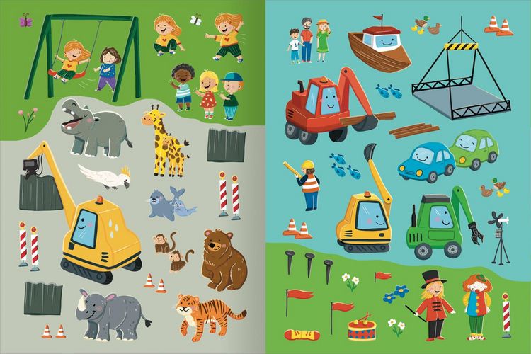 Produktbild: Mitmach-Stickerbuch &ndash; Bruno, der kleine Bagger