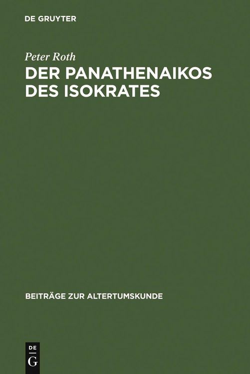 Produktbild: Der Panathenaikos des Isokrates