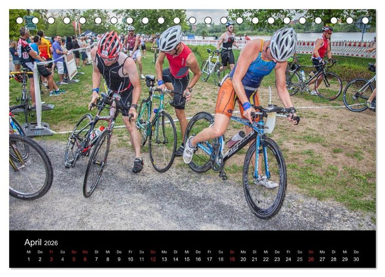 Produktbild: Fascination Triathlon (Tischkalender 2026 DIN A5 quer), CALVENDO Monatskalender