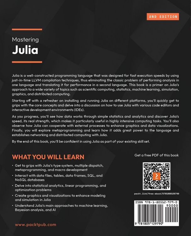 Produktbild: Mastering Julia - Second Edition