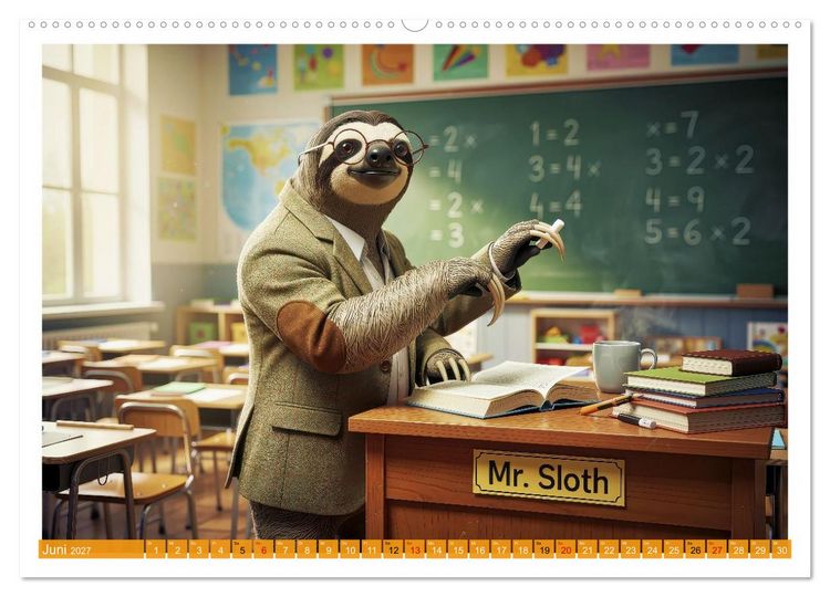 Produktbild: Faultiere im Beruf (hochwertiger Premium Wandkalender 2027 DIN A2 quer), Kunstdruck in Hochglanz