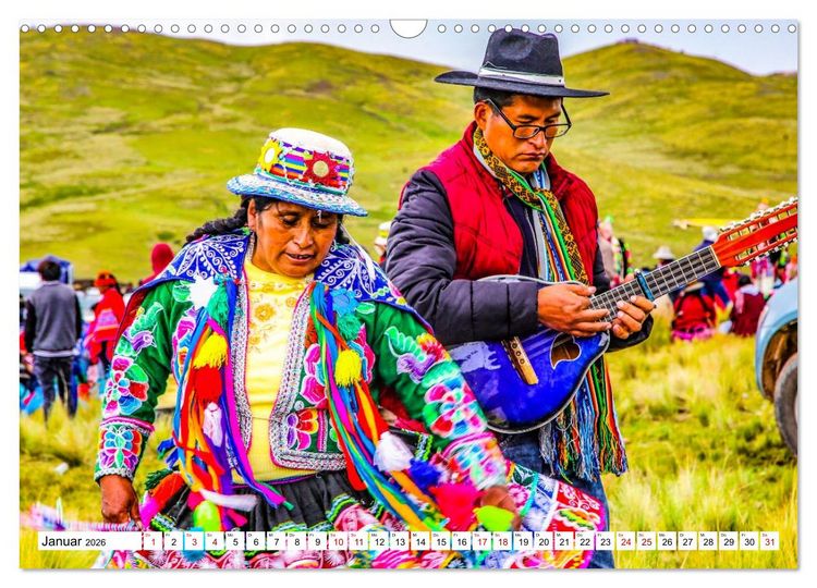 Produktbild: Traditionen und Feste im Hochland von Peru (Wandkalender 2026 DIN A3 quer), CALVENDO Monatskalender