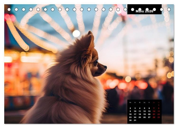 Produktbild: Zwergspitze - kleine Hunde, gro&szlig;e Pers&ouml;nlichkeiten (Tischkalender 2026 DIN A5 quer), CALVENDO Monatskalender