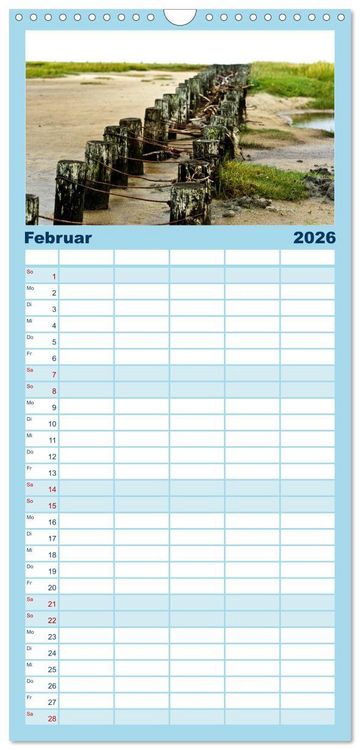 Produktbild: Familienplaner 2026 - St. Peter Ording 2026 mit 5 Spalten (Wandkalender, 21 x 45 cm) CALVENDO