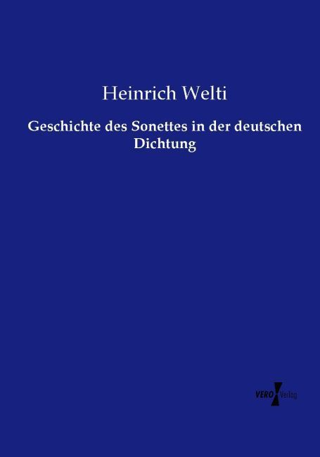 Produktbild: Geschichte des Sonettes in der deutschen Dichtung