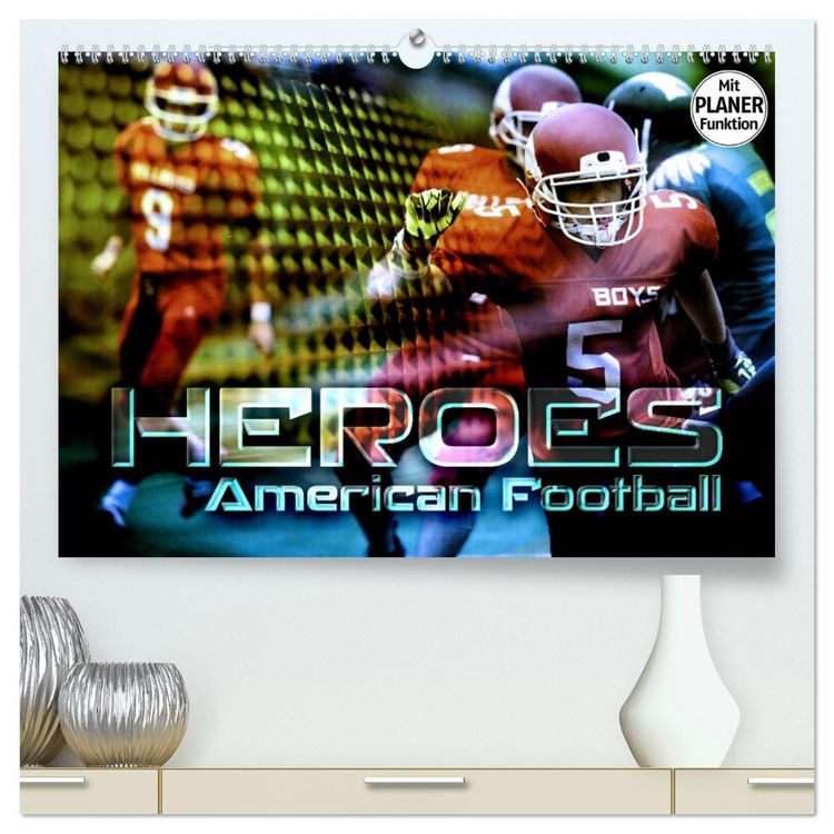 Produktbild: HEROES - American Football (hochwertiger Premium Wandkalender 2026 DIN A2 quer), Kunstdruck in Hochglanz