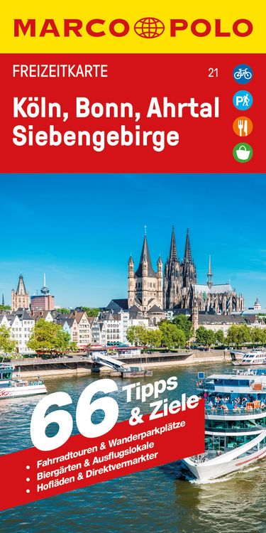 Produktbild: MARCO POLO Freizeitkarte 21 K&ouml;ln, Bonn, Ahrtal, Siebengebirge 1:110.000