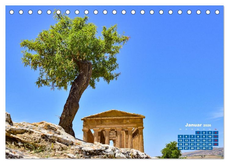 Produktbild: Sizilien &ndash; von Cefal&ugrave; bis Trapani (Tischkalender 2026 DIN A5 quer), CALVENDO Monatskalender