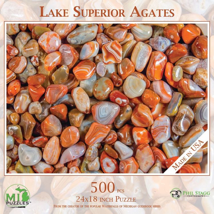 Produktbild: Lake Superior Agates - 500 Piece Jigsaw Puzzle