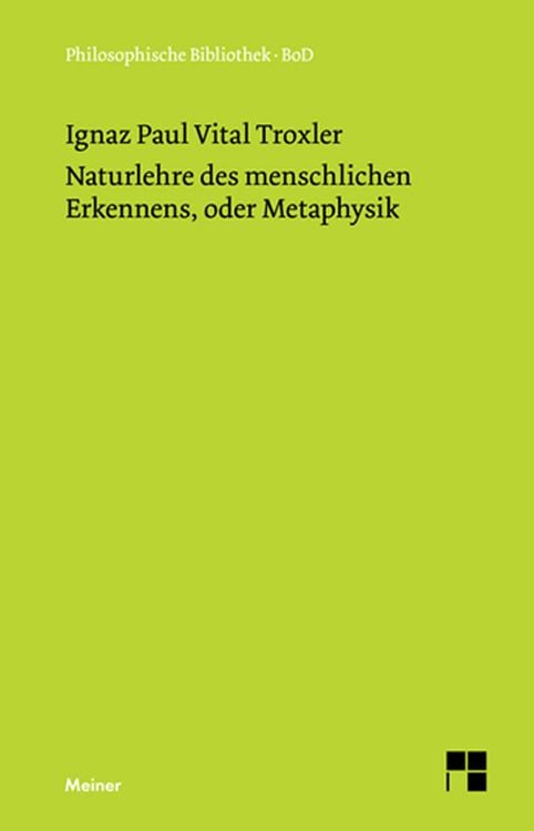 Produktbild: Naturlehre des menschlichen Erkennens, oder Metaphysik