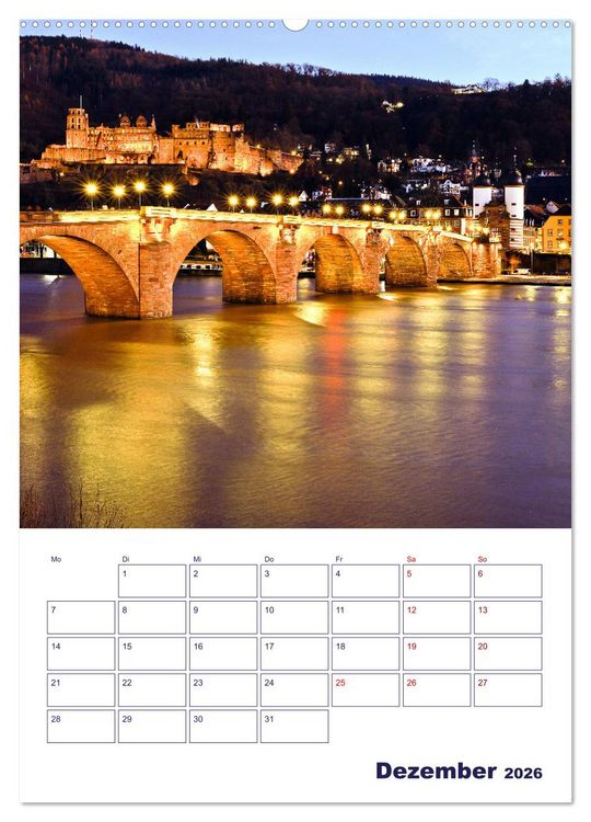Produktbild: Heidelberg - Historische Altstadt (Wandkalender 2026 DIN A2 hoch), CALVENDO Monatskalender