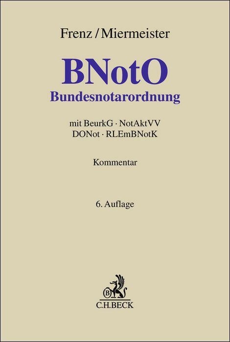Produktbild: Bundesnotarordnung. BNotO
