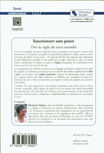 Produktbild: Sanctionner sans punir : dire les r&egrave;gles pour vivre ensemble