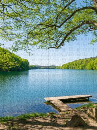 Produktbild: CALVENDO Puzzle Schmaler Luzinsee | 1000 Teile Lege-Gr&ouml;&szlig;e 64x48cm Foto-Puzzle f&uuml;r gl&uuml;ckliche Stunden