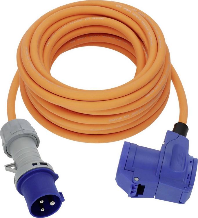 Produktbild: Brennenstuhl 1167650310 Strom Camping-CEE-Verl&auml;ngerungskabel Blau, Schwarz, Grau, Orange 10 m H07RN-F 3G 2,5 mm&sup2;