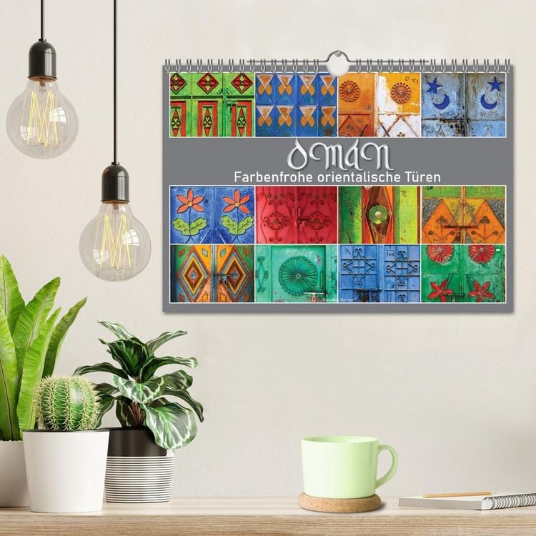 Produktbild: OMAN - Farbenfrohe orientalische T&uuml;ren (Wandkalender 2026 DIN A4 quer), CALVENDO Monatskalender