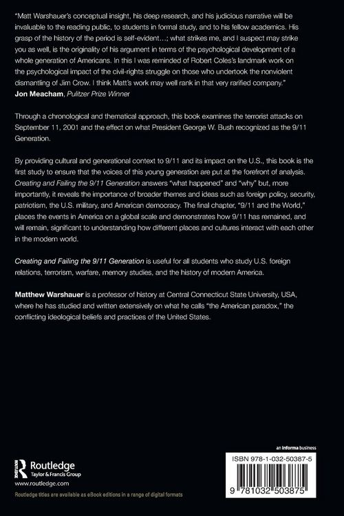 Produktbild: Creating and Failing the 9/11 Generation