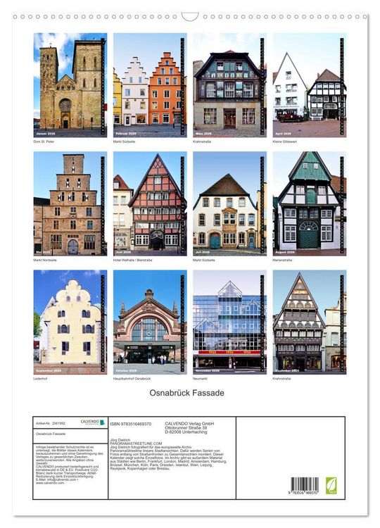 Produktbild: Osnabr&uuml;ck Fassade (Wandkalender 2026 DIN A2 hoch), CALVENDO Monatskalender