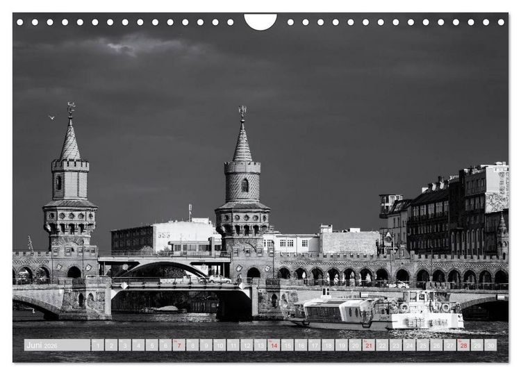 Produktbild: Berliner Ansichten in Schwarz und Wei&szlig; (Wandkalender 2026 DIN A4 quer), CALVENDO Monatskalender