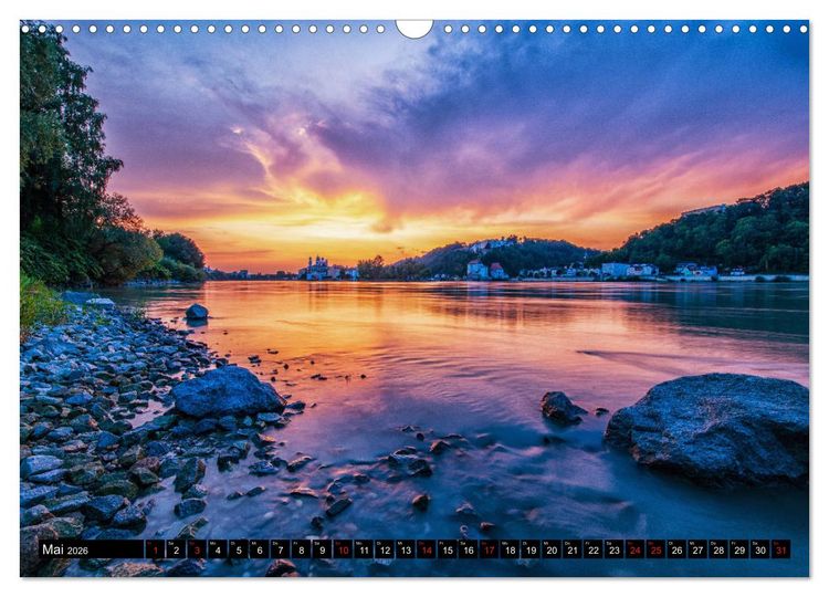 Produktbild: Passau - Die Dreifl&uuml;ssestadt (Wandkalender 2026 DIN A3 quer), CALVENDO Monatskalender