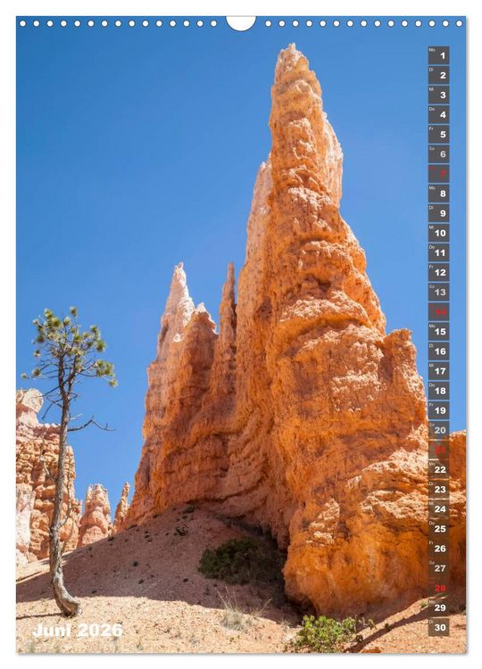 Produktbild: BRYCE CANYON Natur Pur (Wandkalender 2026 DIN A3 hoch), CALVENDO Monatskalender