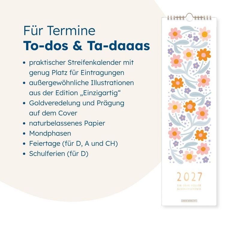 Produktbild: Wandkalender 2027 Ein Jahr voller Gl&uuml;cksmomente