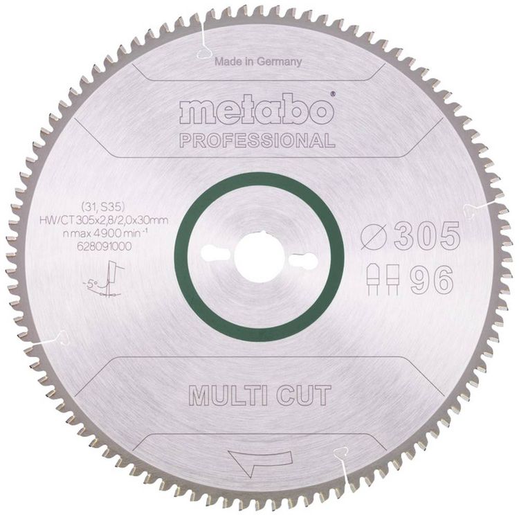 Produktbild: Metabo HW/CT 305X30 96 FZ/TR5 628091000 Hartmetall Kreiss&auml;geblatt 305 x 30 x 2 mm Z&auml;hneanzahl: 96 1 St.