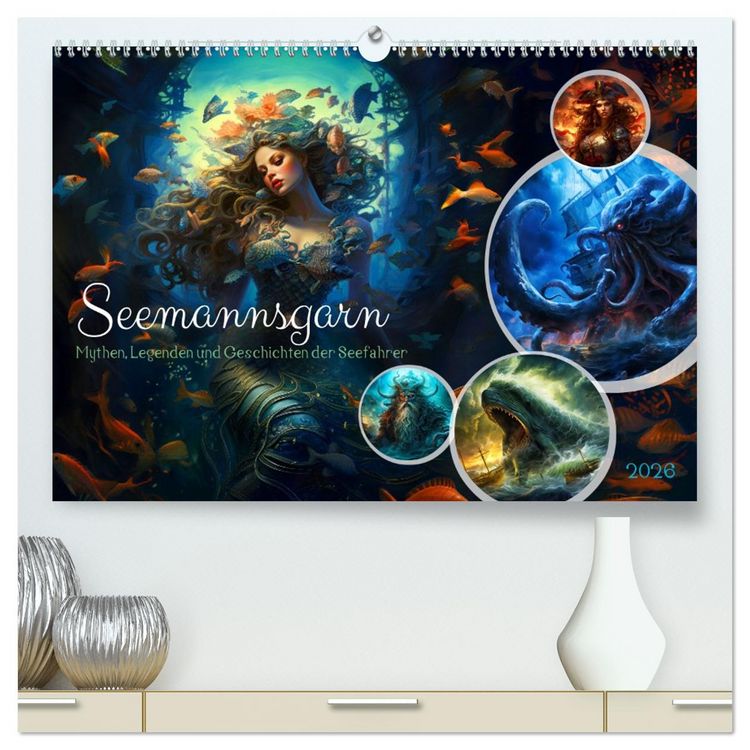 Produktbild: Seemannsgarn - Mythen, Legenden und Geschichten der Seefahrer (hochwertiger Premium Wandkalender 2026 DIN A2 quer), Kunstdruck in Hochglanz