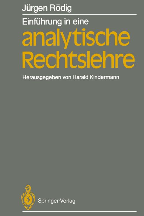 Produktbild: Einf&uuml;hrung in eine analytische Rechtslehre