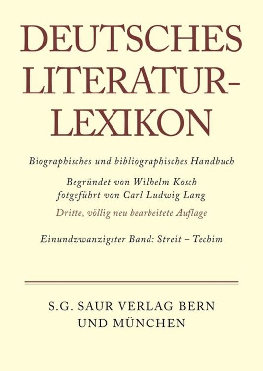 Produktbild: Deutsches Literatur-Lexikon / Streit - Techim