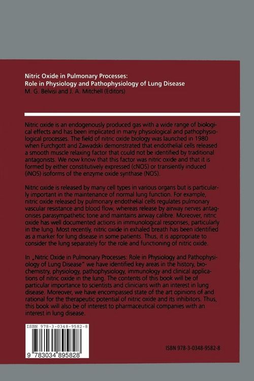 Produktbild: Nitric Oxide in Pulmonary Processes
