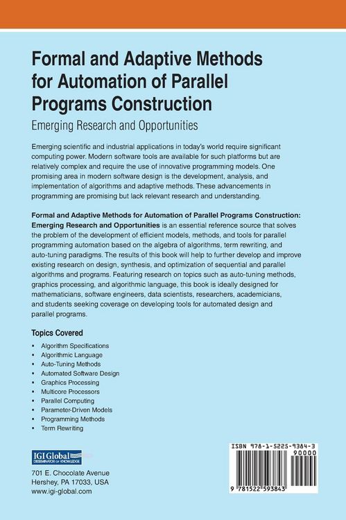Produktbild: Formal and Adaptive Methods for Automation of Parallel Programs Construction