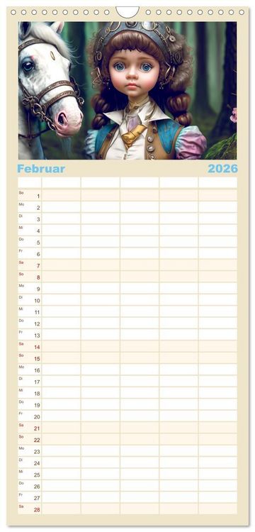 Produktbild: Familienplaner 2026 - Kleine Steampunk Stars mit 5 Spalten (Wandkalender, 21 x 45 cm) CALVENDO
