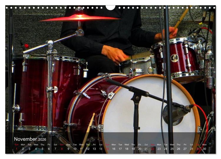 Produktbild: DRUMS ONSTAGE (Wall Calendar 2026 DIN A3 landscape), CALVENDO 12 Month Wall Calendar